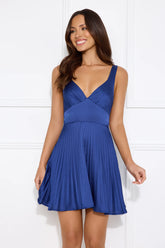 Dance Session Satin Mini Dress Navy